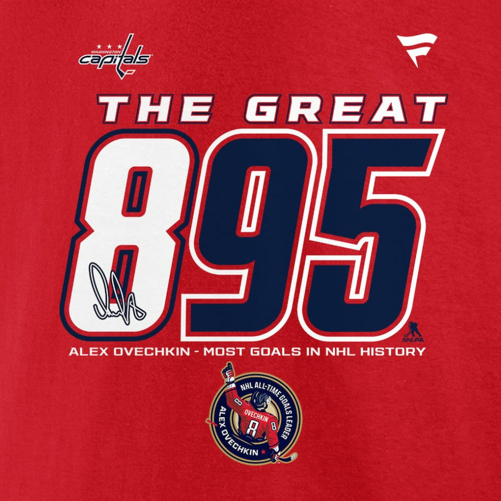 Alexander Ovechkin Washington Capitals NHL All-Time Leading Goal Scorer 895 T-Shirt -  NHL T-shirts