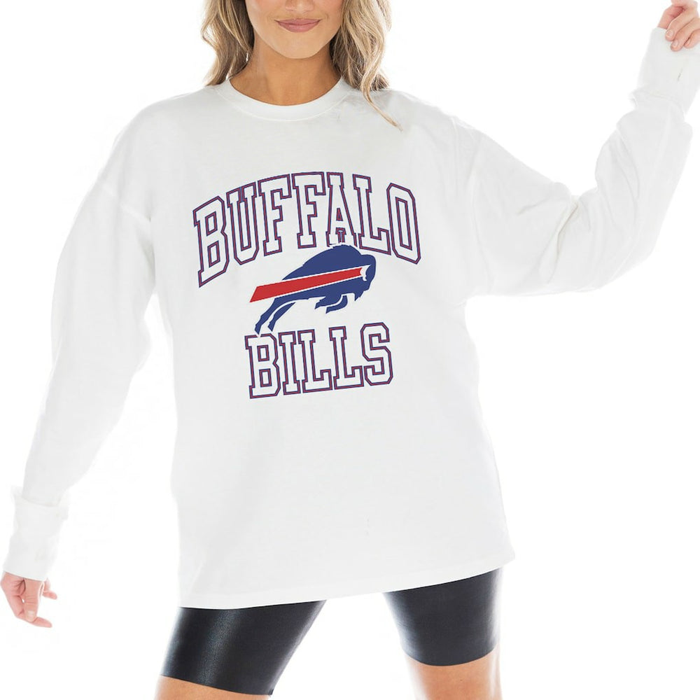 Buffalo Bills Gameday Couture Women's Mind Games Oversized Long Sleeve T-Shirt | NFL Hot