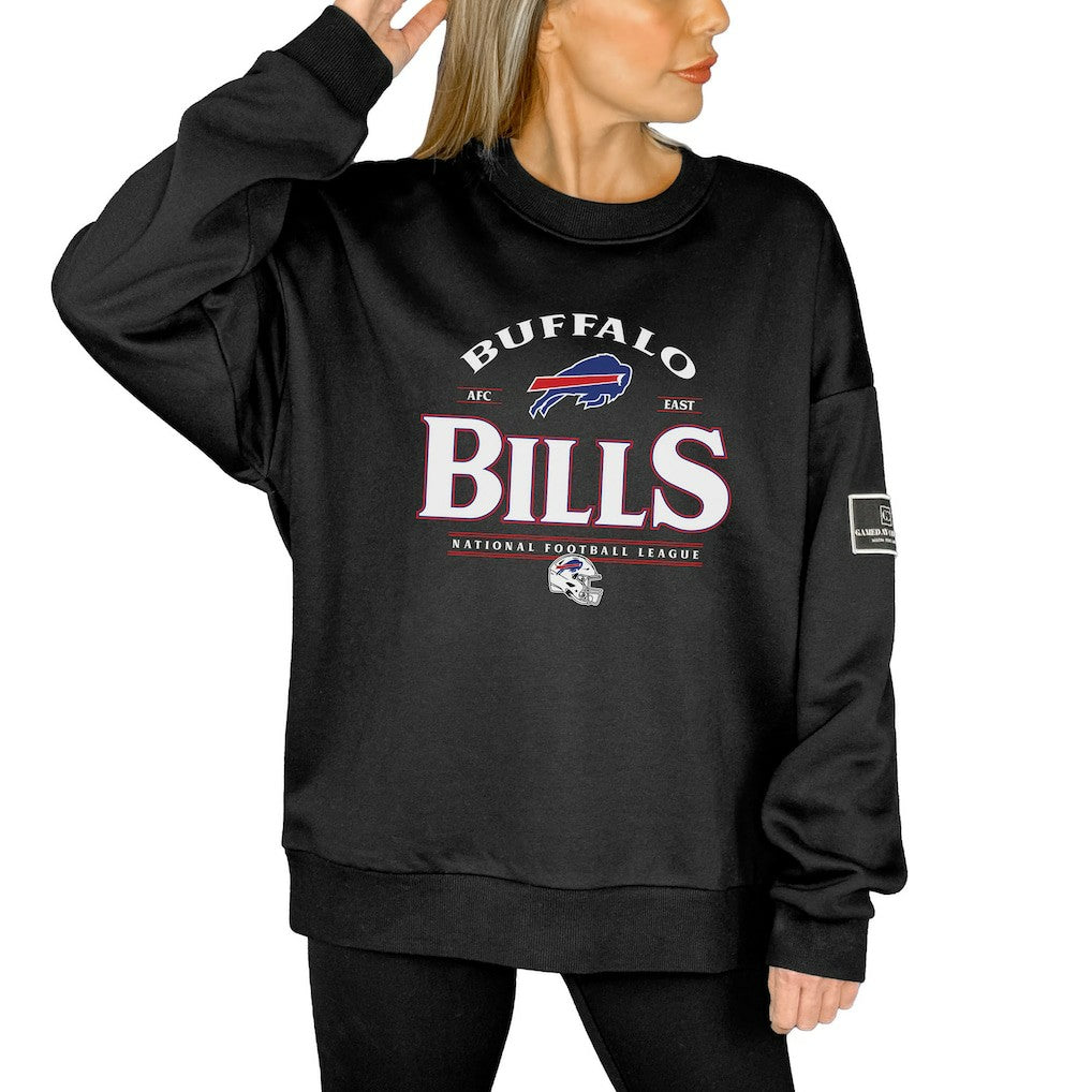 Buffalo Bills Gameday Couture Women's Oversized Players Only Black Label Pullover Sweatshirt | NFL Online