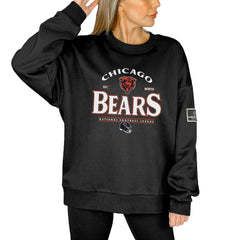Chicago Bears Gameday Couture Women's Oversized Players Only Black Label Pullover Sweatshirt | NFL Near me