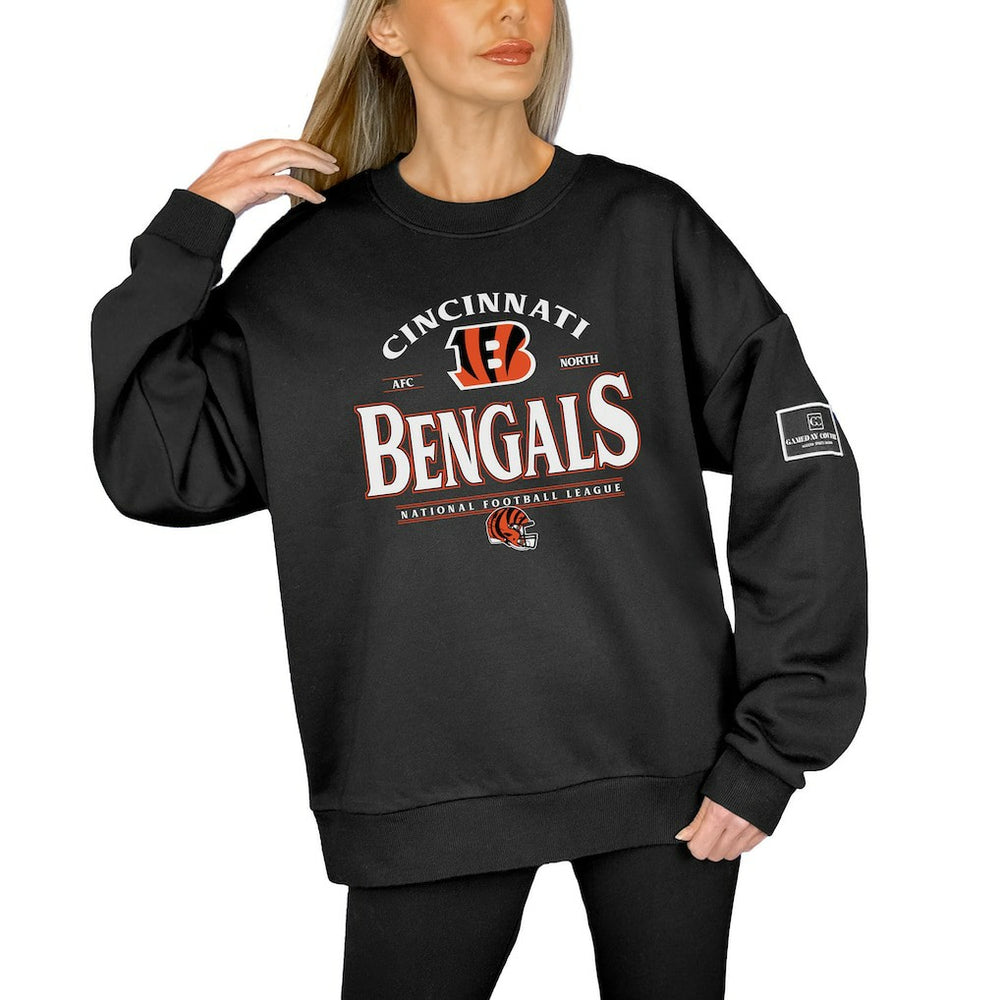 Cincinnati Bengals Gameday Couture Women's Oversized Players Only Black Label Pullover Sweatshirt | NFL On sale