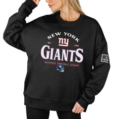 New York Giants Gameday Couture Women's Oversized Players Only Black Label Pullover Sweatshirt | NFL Near me