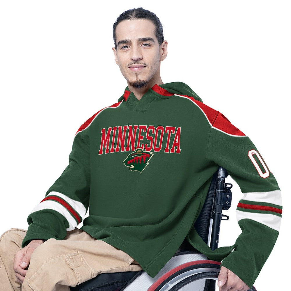 Minnesota Wild G-III Sports by Carl Banks Adaptive Wear Lord Stanley Hooded Long Sleeve Sweatshirt -  NHL Sweatshirts