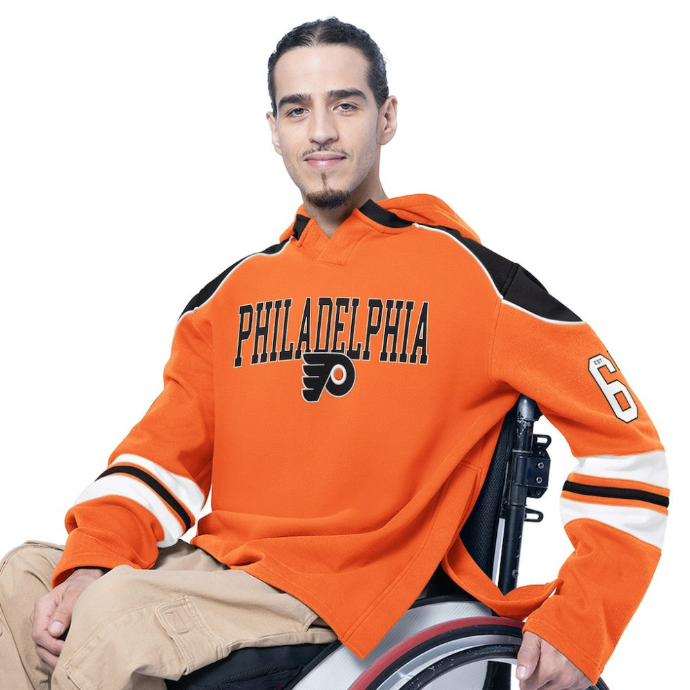 Philadelphia Flyers G-III Sports by Carl Banks Adaptive Wear Lord Stanley Hooded Long Sleeve Sweatshirt -  NHL Sweatshirts