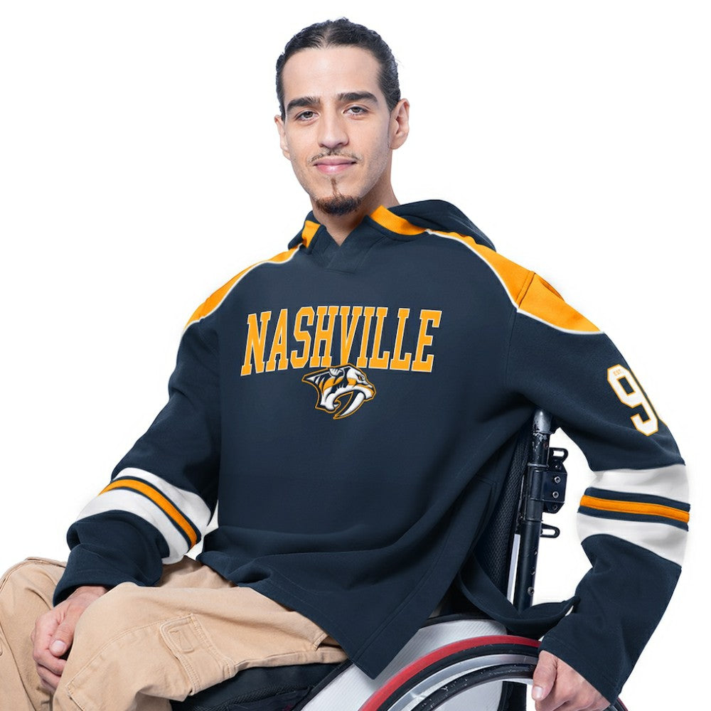 Nashville Predators G-III Sports by Carl Banks Adaptive Wear Lord Stanley Hooded Long Sleeve Sweatshirt -  NHL Sweatshirts