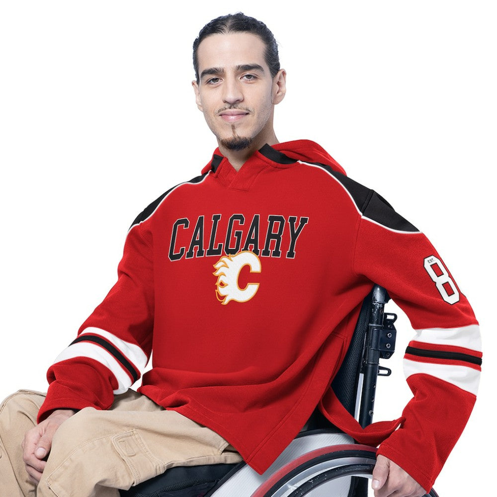 Calgary Flames G-III Sports by Carl Banks Adaptive Wear Lord Stanley Hooded Long Sleeve Sweatshirt -  NHL Sweatshirts