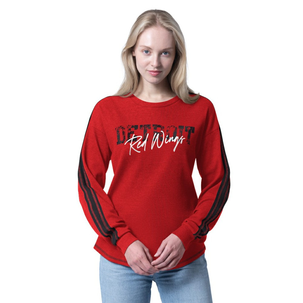 Detroit Red Wings G-III 4Her by Carl Banks Women's Advantage Thermal Long-Sleeve Tri-Blend T-Shirt -  NHL T-shirts