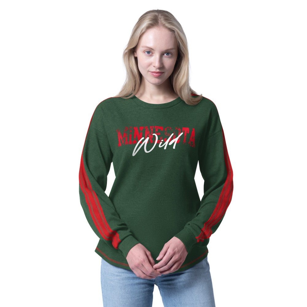Minnesota Wild G-III 4Her by Carl Banks Women's Advantage Thermal Long-Sleeve Tri-Blend T-Shirt -  NHL T-shirts