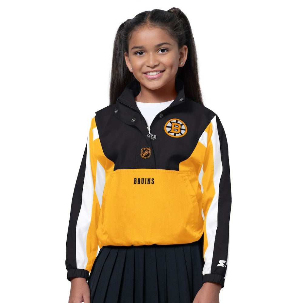 Boston Bruins Starter Girls Key Player Half Zip Jacket -  NHL Jackets