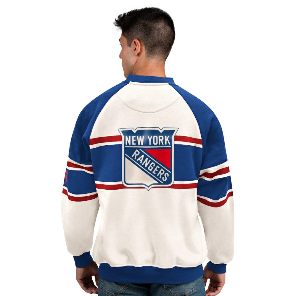 New York Rangers Starter Male Adult Defense Fleece Crewneck Sweatshirt -  NHL Sweatshirts