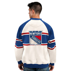 New York Rangers Starter Male Adult Defense Fleece Crewneck Sweatshirt -  NHL Sweatshirts