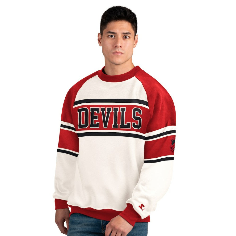New Jersey Devils Starter Male Adult Defense Fleece Crewneck Sweatshirt -  NHL Sweatshirts