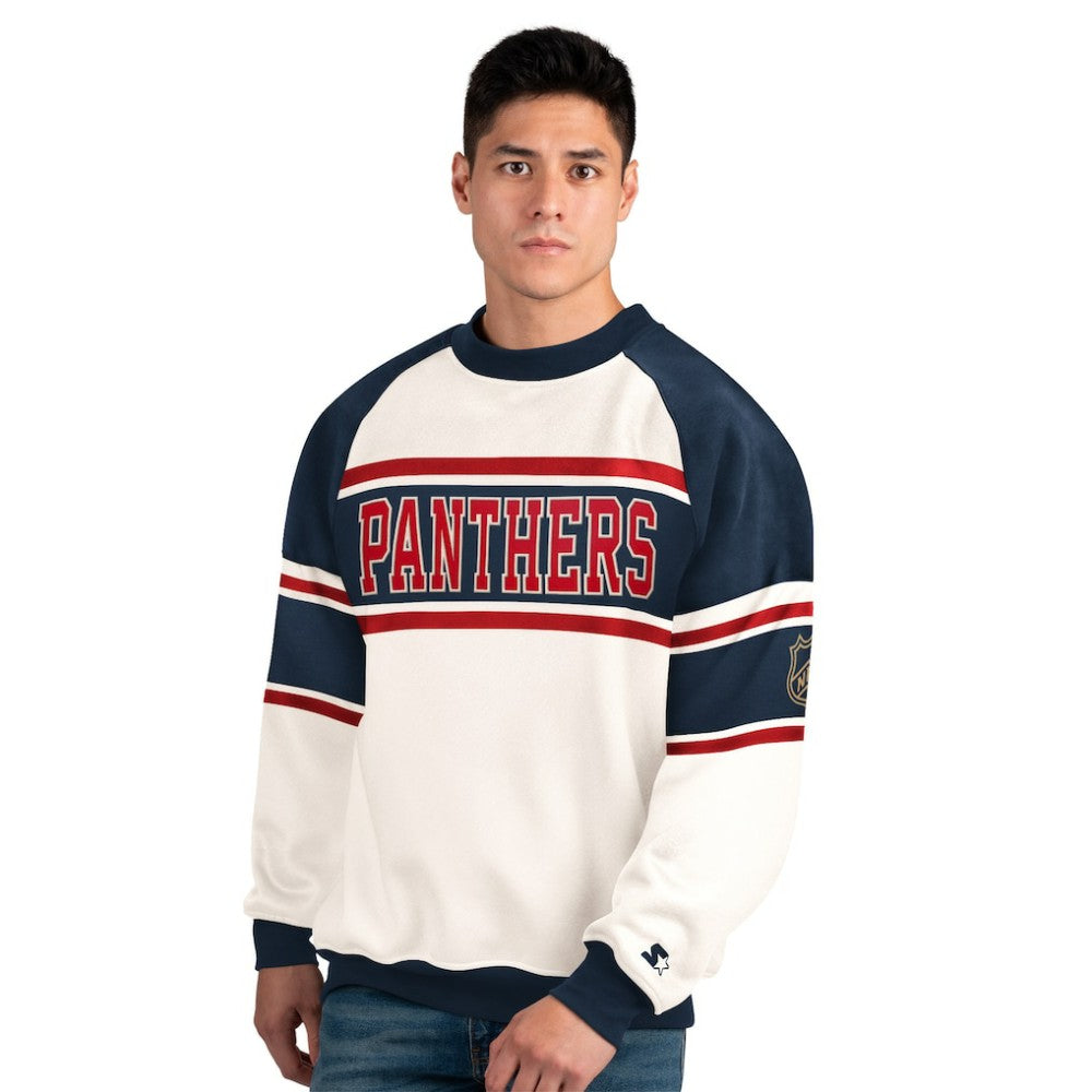 Florida Panthers Starter Male Adult Defense Fleece Crewneck Sweatshirt -  NHL Sweatshirts