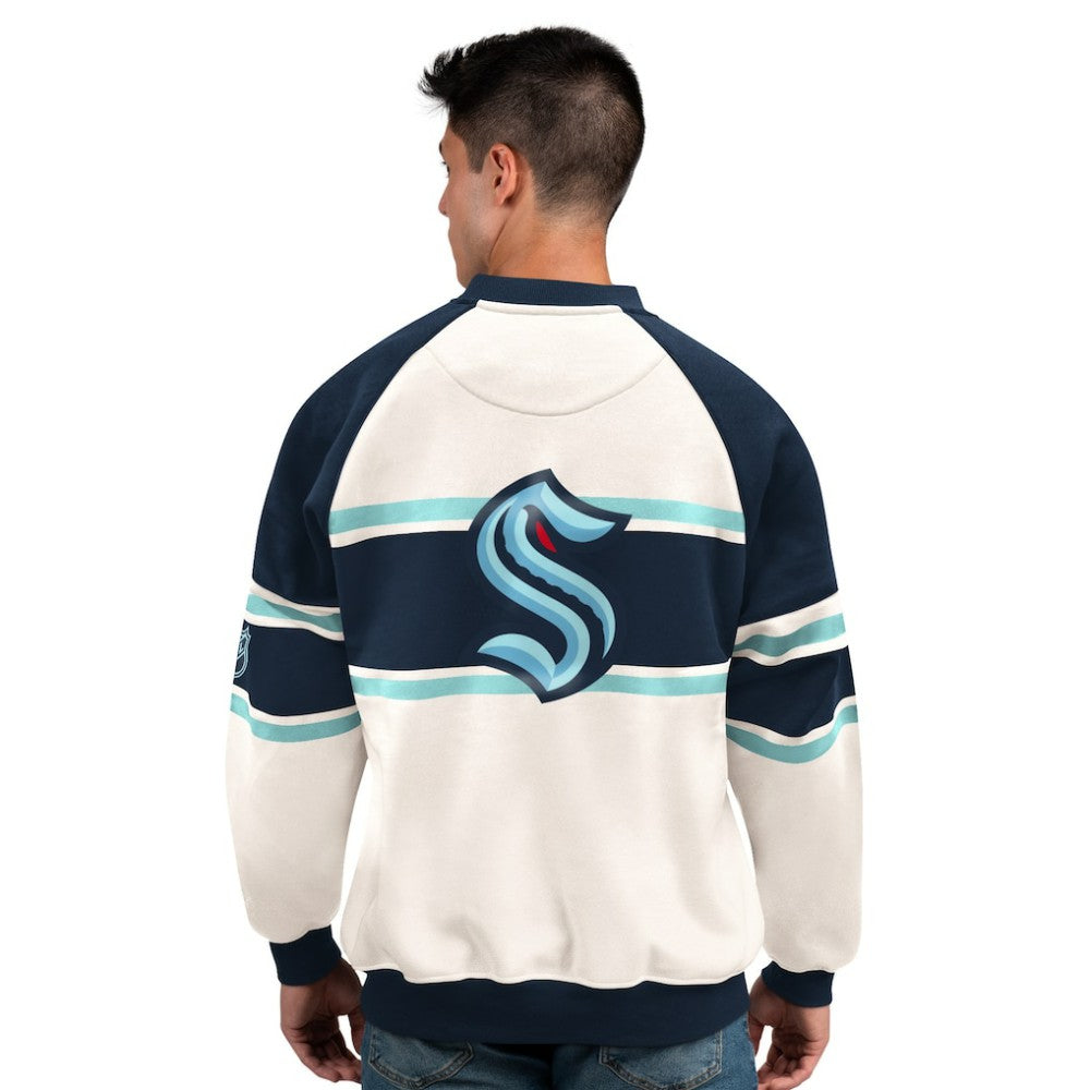 Seattle Kraken Starter Male Adult Defense Fleece Crewneck Sweatshirt -  NHL Sweatshirts