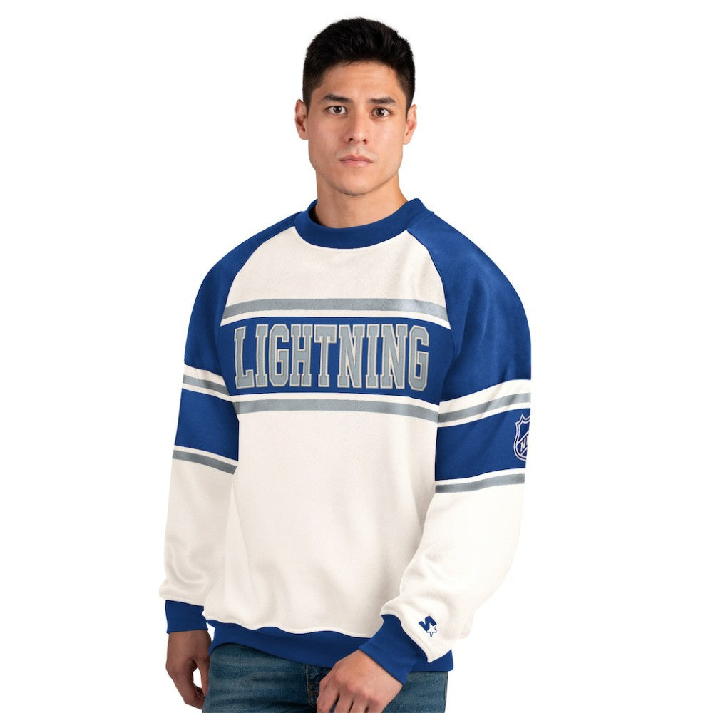 Tampa Bay Lightning Starter Male Adult Defense Fleece Crewneck Sweatshirt -  NHL Sweatshirts