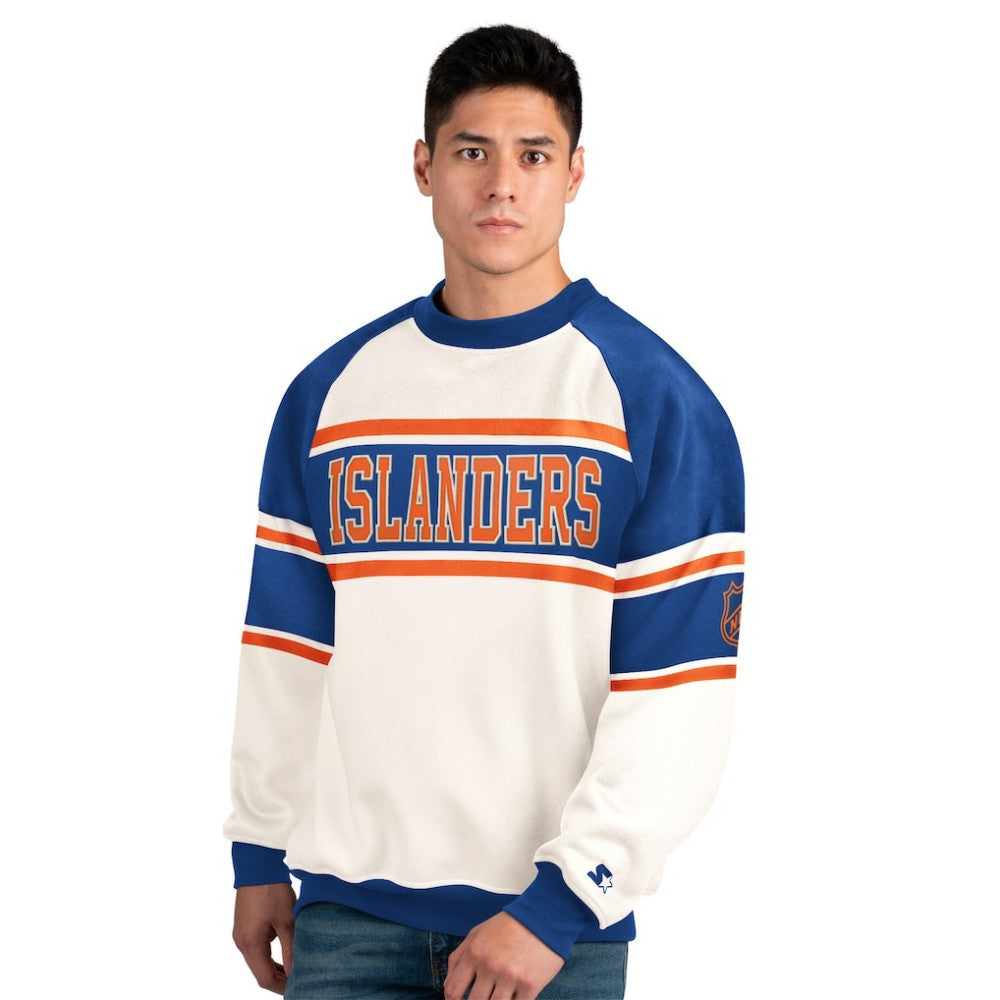 New York Islanders Starter Male Adult Defense Fleece Crewneck Sweatshirt -  NHL Sweatshirts