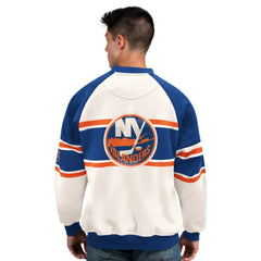 New York Islanders Starter Male Adult Defense Fleece Crewneck Sweatshirt -  NHL Sweatshirts