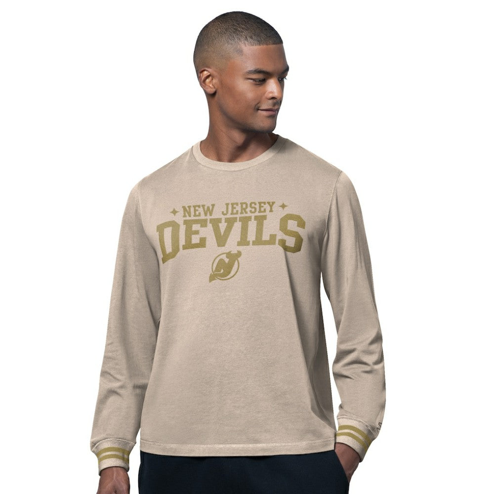 New Jersey Devils Starter Field Long Sleeve T-Shirt -  NHL T-shirts