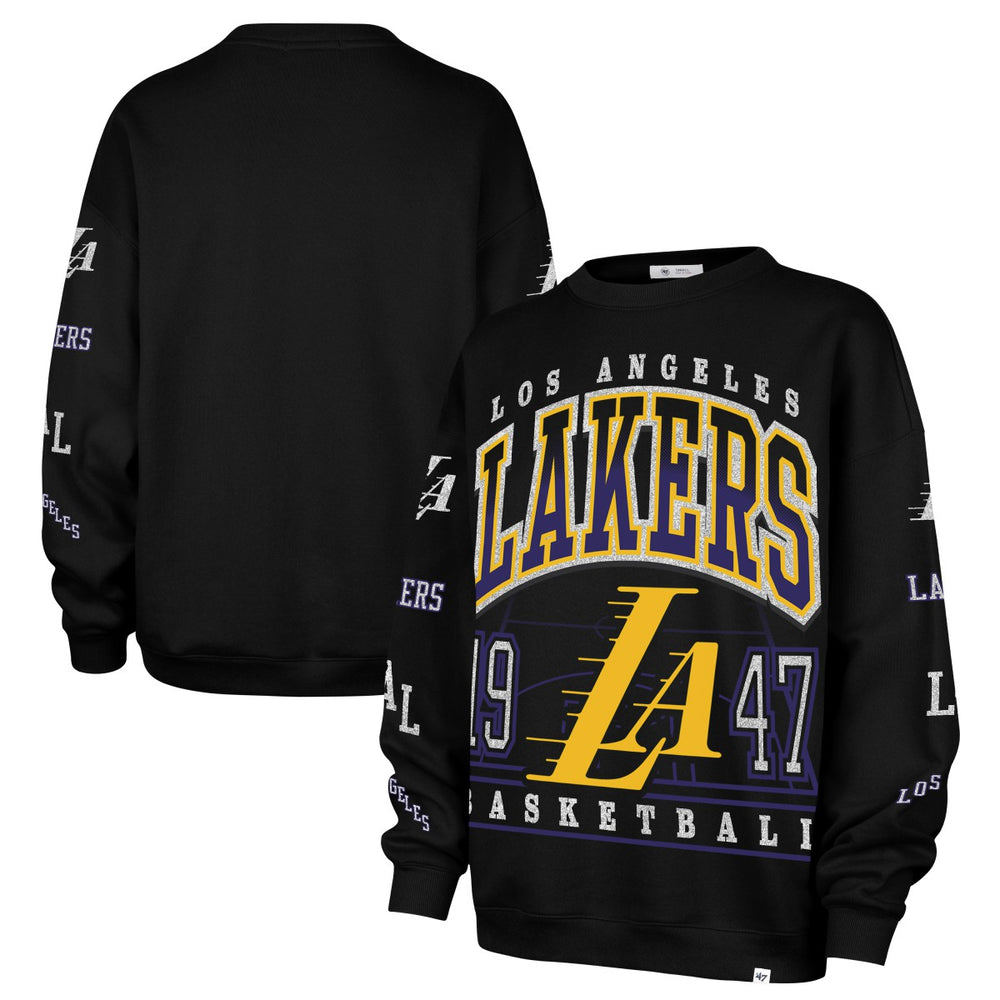 Black Los Angeles Lakers '47 Women's 2025/26 City Edition Go Big Oversized Sweatshirt | NBA