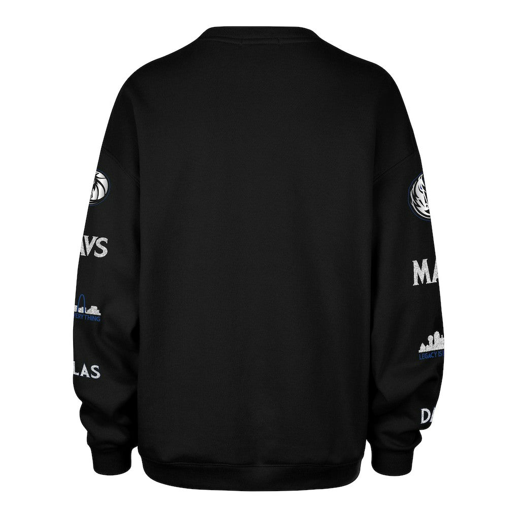 Black Dallas Mavericks '47 Women's 2025/26 City Edition Go Big Oversized Sweatshirt sale | NBA
