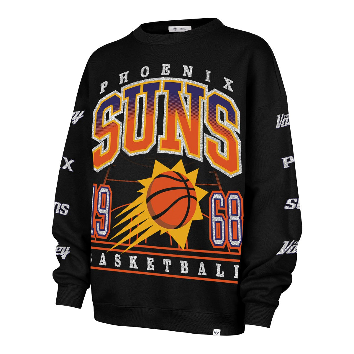 Black Phoenix Suns '47 Women's 2025/26 City Edition Go Big Oversized Sweatshirt | NBA