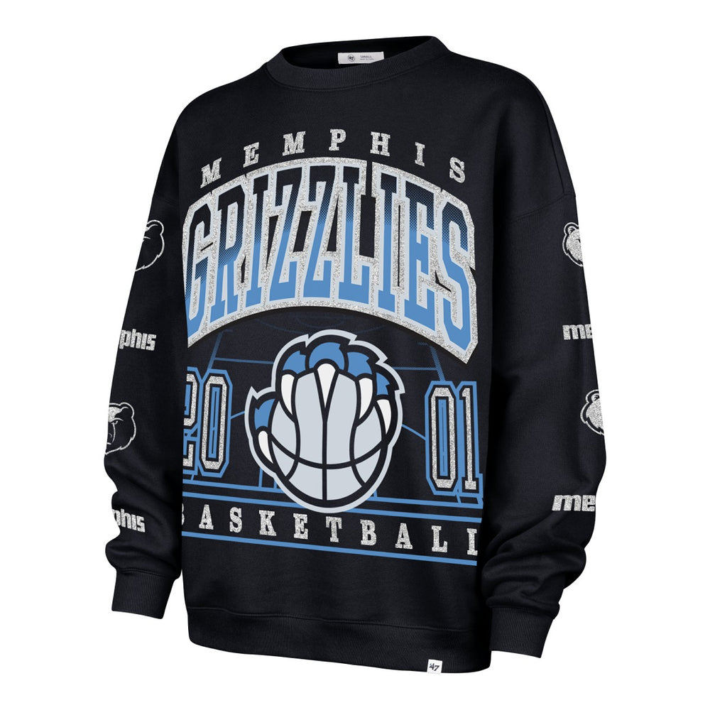 Navy Memphis Grizzlies '47 Women's 2025/26 City Edition Go Big Oversized Sweatshirt | NBA