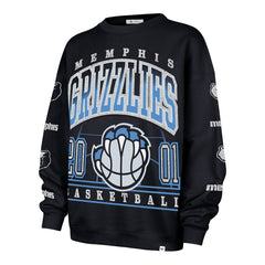Navy Memphis Grizzlies '47 Women's 2025/26 City Edition Go Big Oversized Sweatshirt | NBA