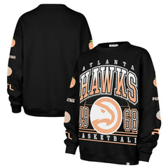 Black Atlanta Hawks '47 Women's 2025/26 City Edition Go Big Oversized Sweatshirt | NBA