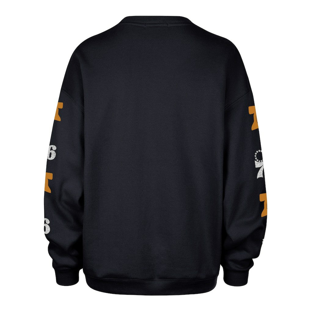 Navy Philadelphia 76ers '47 Women's 2025/26 City Edition Go Big Oversized Sweatshirt | NBA