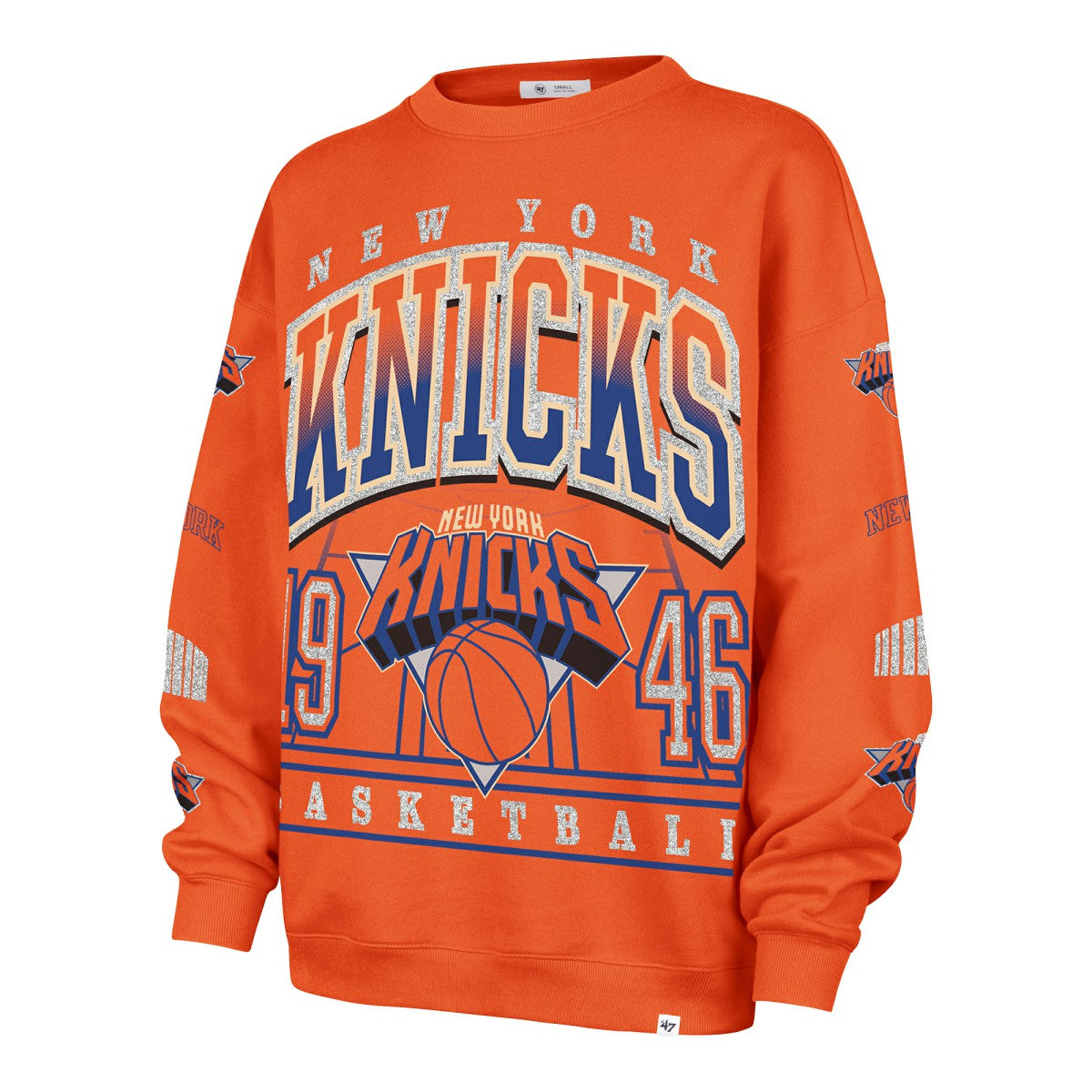 Orange New York Knicks '47 Women's 2025/26 City Edition Go Big Oversized Sweatshirt | NBA