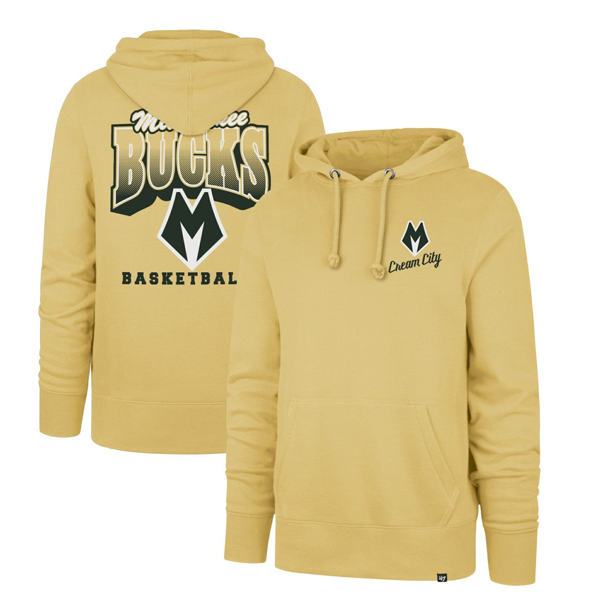 Gold Milwaukee Bucks '47 2025/26 City Edition Jab Step Headline Hoodie | NBA