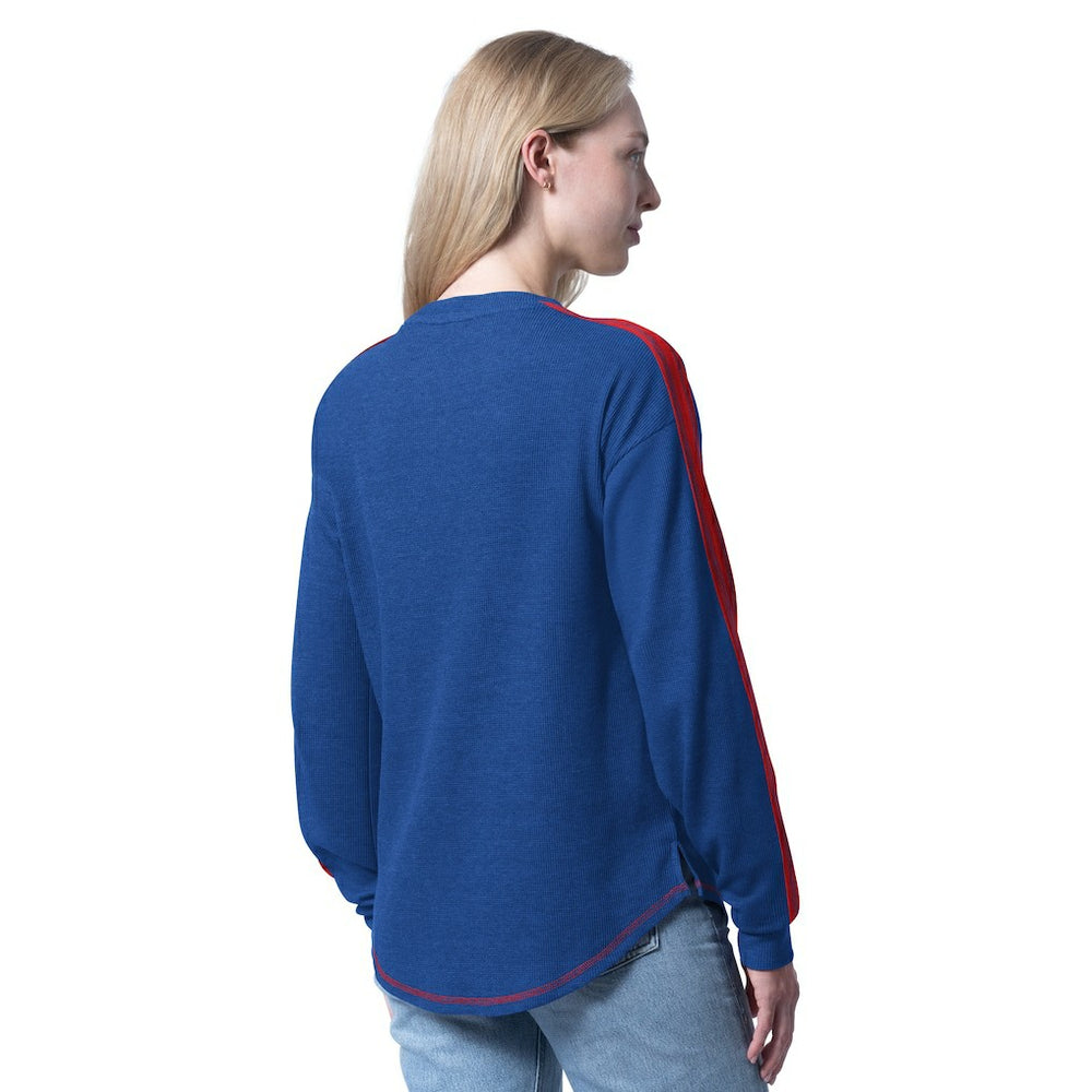Royal Philadelphia 76ers G-III 4Her by Carl Banks Women's Advantage Tri-Blend Long Sleeve T-Shirt | NBA