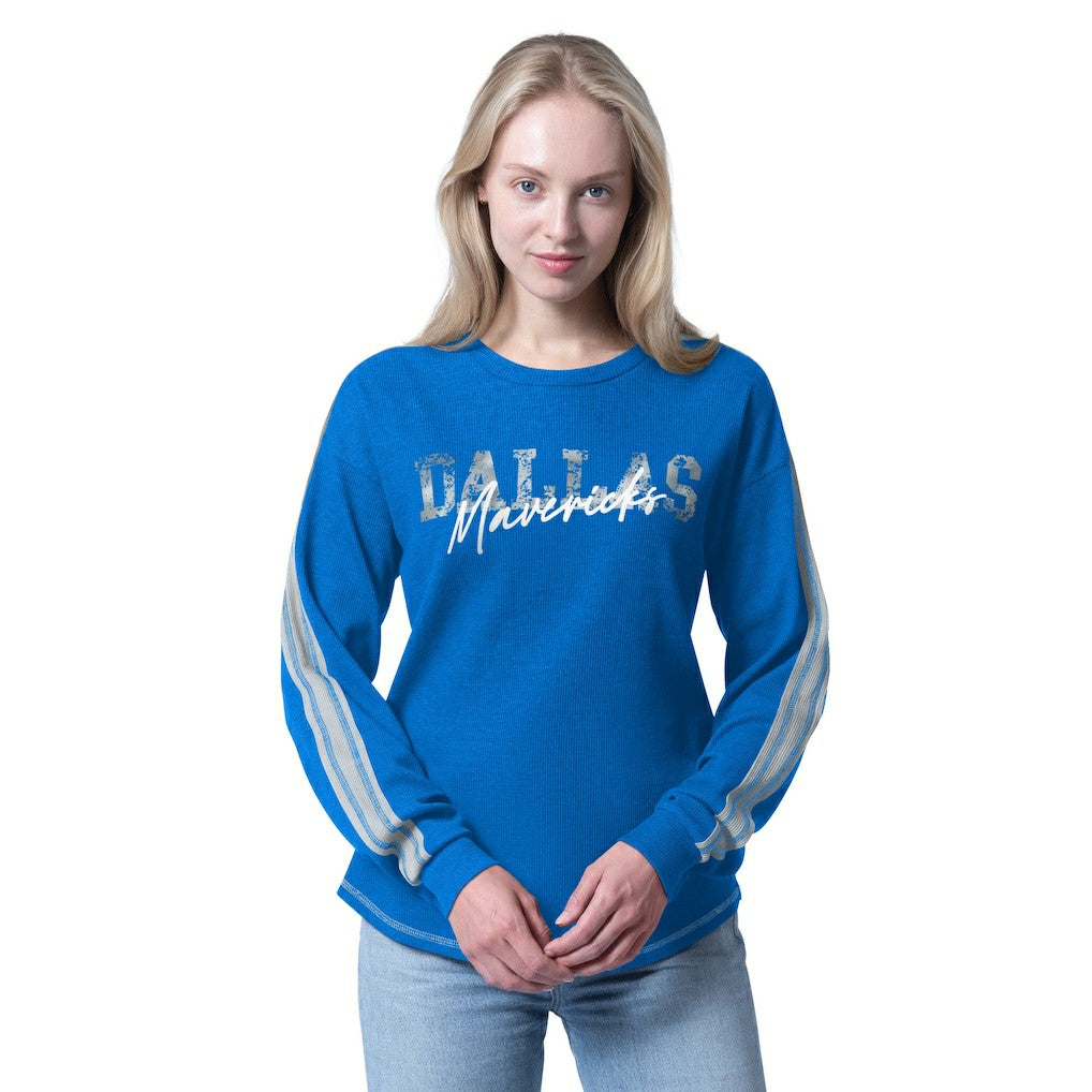 Blue Dallas Mavericks G-III 4Her by Carl Banks Women's Advantage Tri-Blend Long Sleeve T-Shirt sale | NBA