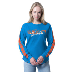 Heather Blue Oklahoma City Thunder G-III 4Her by Carl Banks Women's Advantage Tri-Blend Long Sleeve T-Shirt | NBA