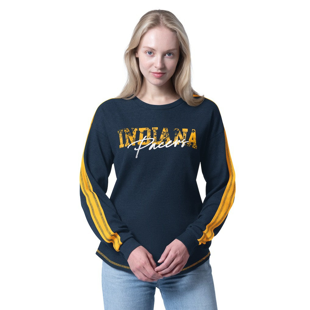 Navy Indiana Pacers G-III 4Her by Carl Banks Women's Advantage Tri-Blend Long Sleeve T-Shirt | NBA