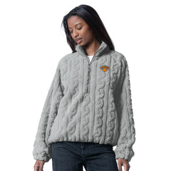 Gray New York Knicks G-III 4Her by Carl Banks Women's Champ Half-Zip Pullover | NBA