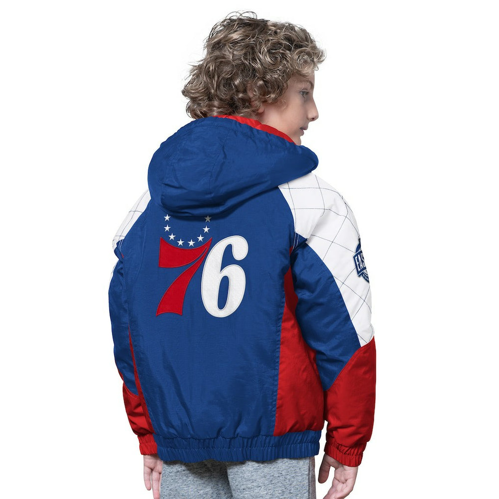 Royal/Red Philadelphia 76ers Starter Youth All Time Pro Jr. Full-Zip Hoodie Jacket | NBA