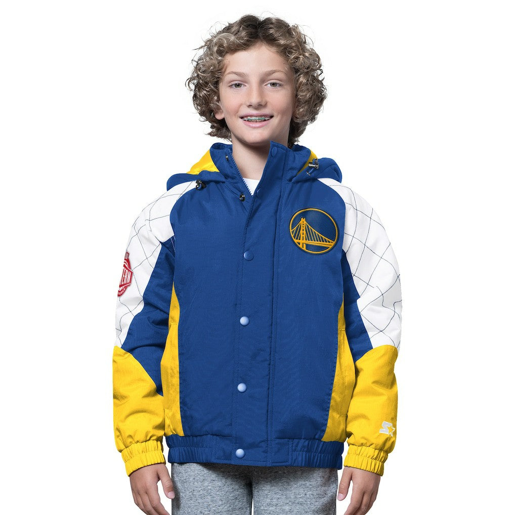 Royal/Gold Golden State Warriors Starter Youth All Time Pro Jr. Full-Zip Hoodie Jacket sale | NBA