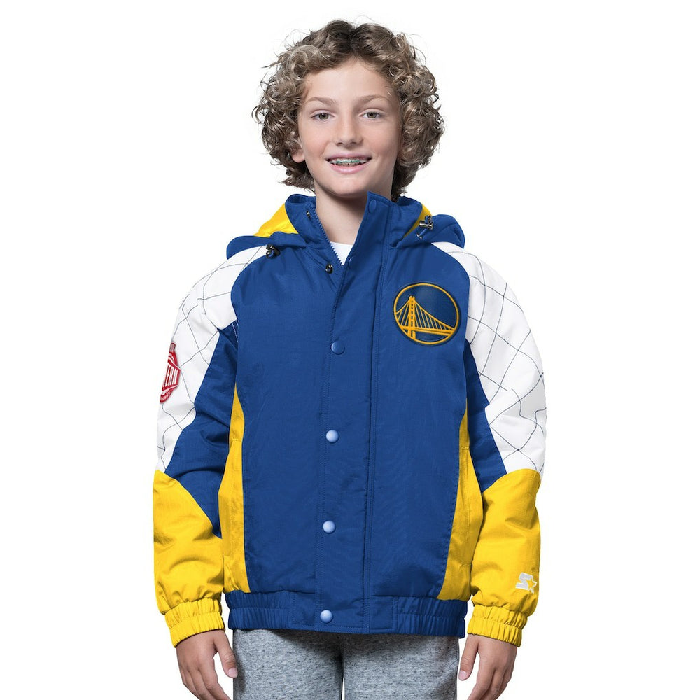 Royal/Gold Golden State Warriors Starter Youth All Time Pro Jr. Full-Zip Hoodie Jacket sale | NBA