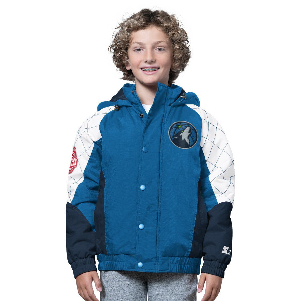 Blue/Navy Minnesota Timberwolves Starter Youth All Time Pro Jr. Full-Zip Hoodie Jacket | NBA
