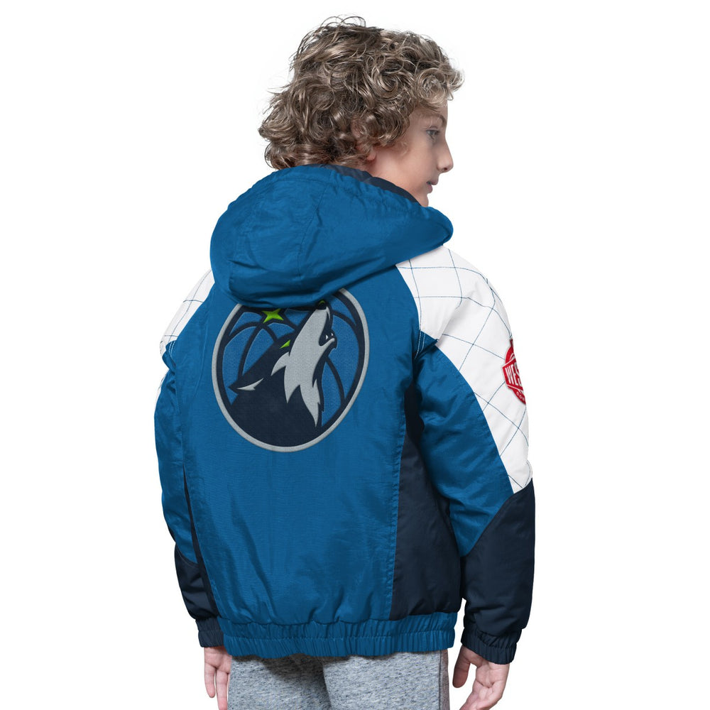 Blue/Navy Minnesota Timberwolves Starter Youth All Time Pro Jr. Full-Zip Hoodie Jacket | NBA