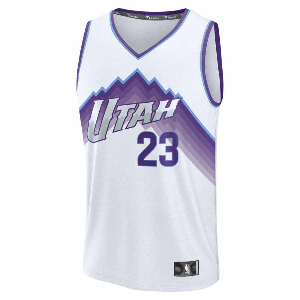 White Lauri Markkanen Utah Jazz Fast Break Replica Jersey | NBA