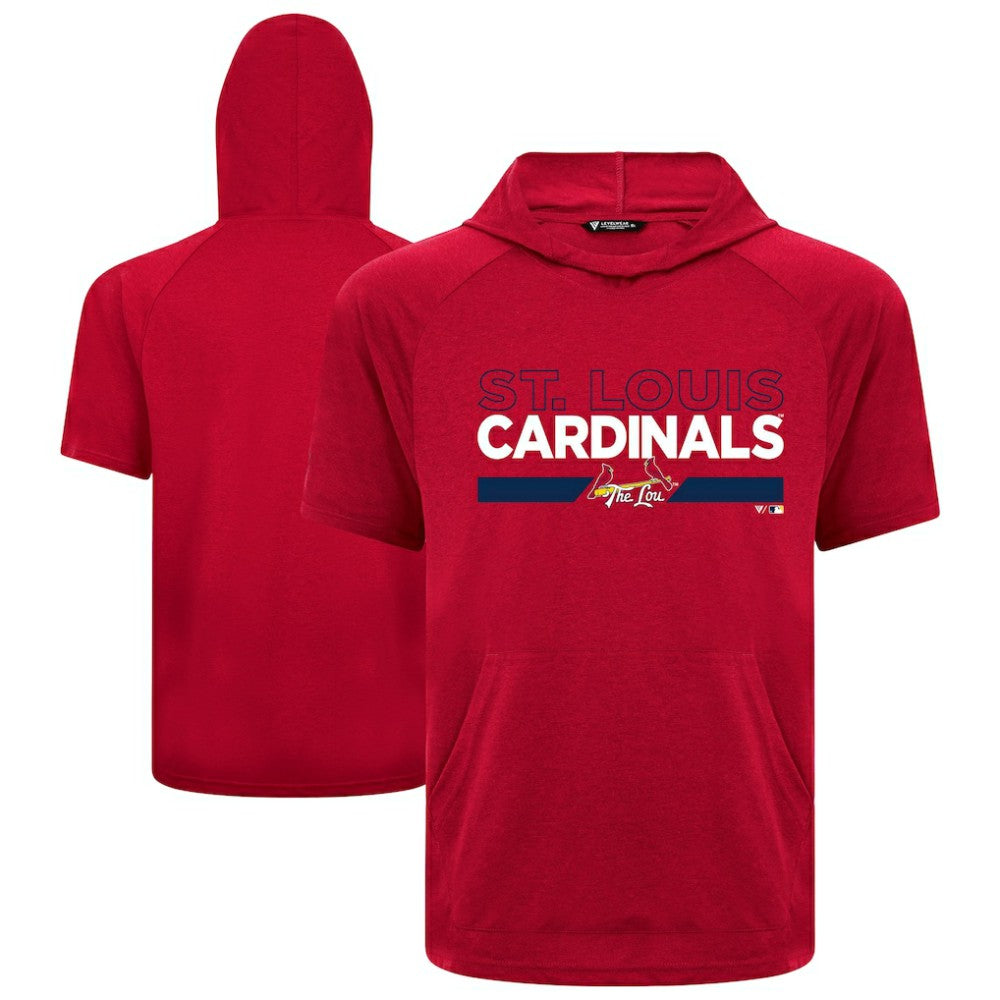 St. Louis Cardinals Levelwear City Connect Phase No Hitter Short Sleeve Pullover Hoodie - MLB Hoodies