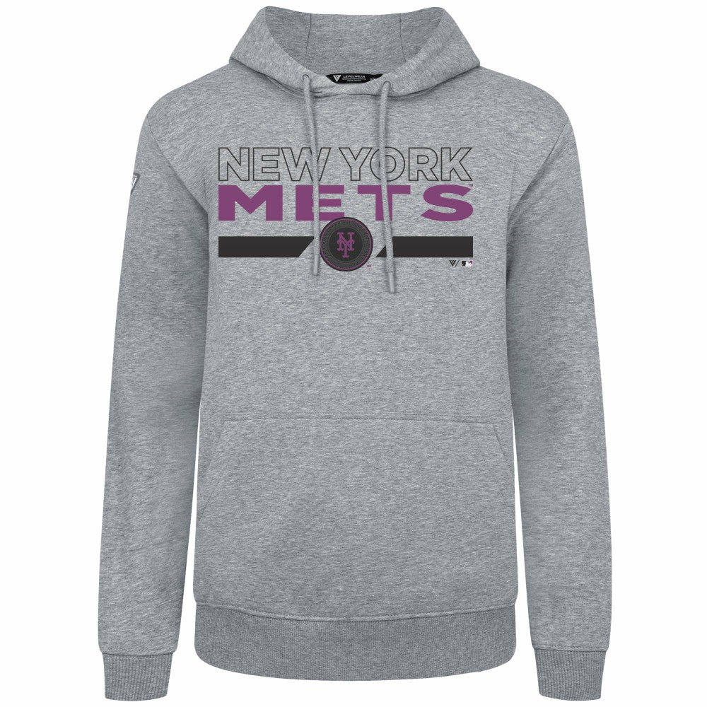 New York Mets Levelwear City Connect Podium No Hitter Pullover Hoodie - MLB Hoodies