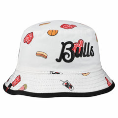 White Chicago Bulls Team Cheer Reversible Bucket Hat | NBA