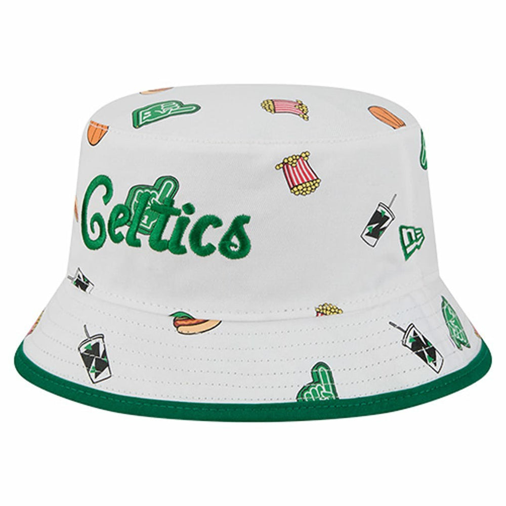 White Boston Celtics Team Cheer Reversible Bucket Hat | NBA