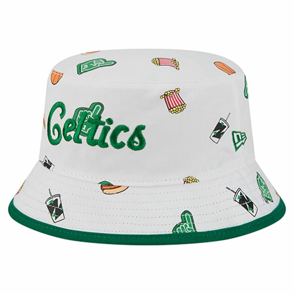 White Boston Celtics Team Cheer Reversible Bucket Hat | NBA