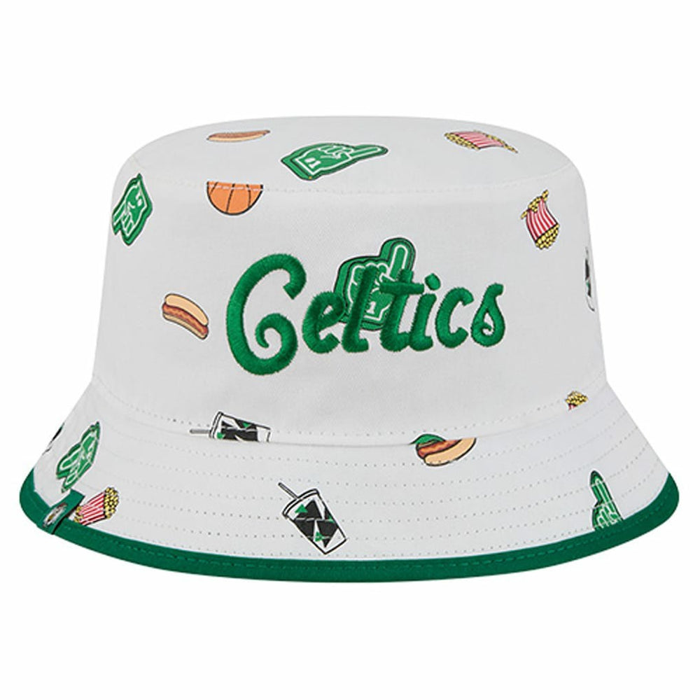 White Boston Celtics Team Cheer Reversible Bucket Hat | NBA