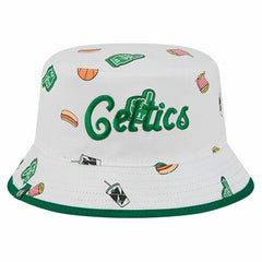 White Boston Celtics Team Cheer Reversible Bucket Hat | NBA