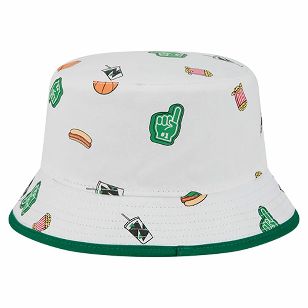 White Boston Celtics Team Cheer Reversible Bucket Hat | NBA